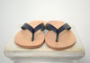 Flip flop Greek Leather sandals - slipers Men, Thongs Blue Color, leather sole - insole