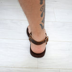 Spartacus Gladiator Roman Grecian Spartan Mens Brown sandals,
