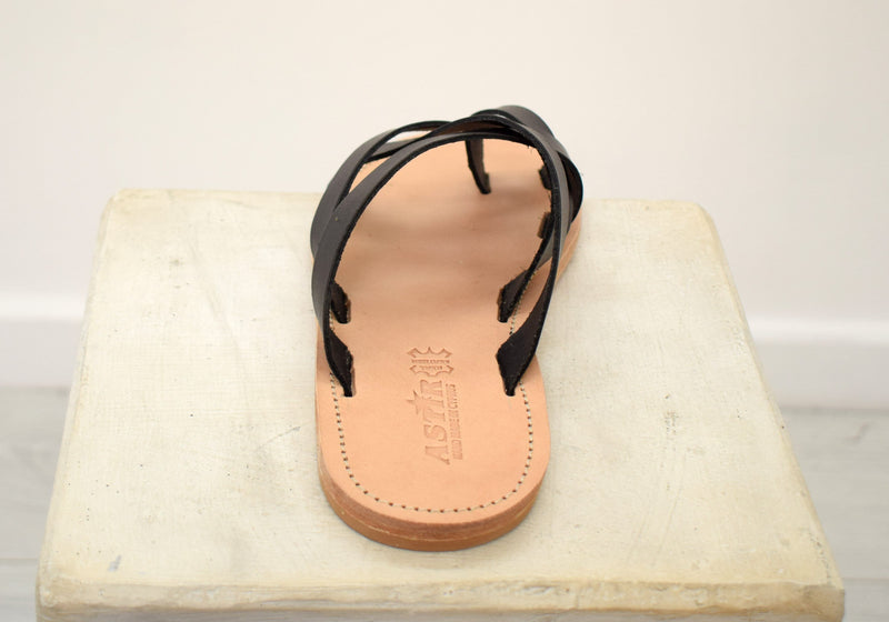 leather slippers sandals for men with leather sole/insole. Astir sandals.