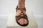 Roman Greek leather sandals for men