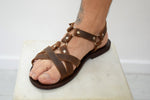 Roman Greek leather sandals for men