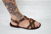 Roman Greek leather sandals for men