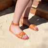 Selene Ancient Greek sandals, Handcrafted leather, Bridal party, Tan sandals, Astir sandals