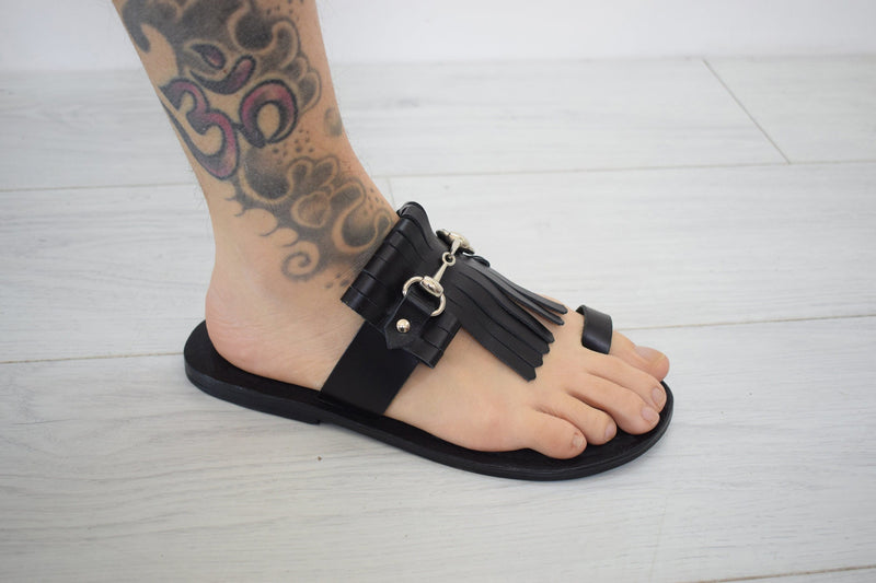 Fashion Men sandals, leather soles, with High Quality Genuine Leather and Free express shipping