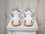 Men's Greek white Leather Sandals