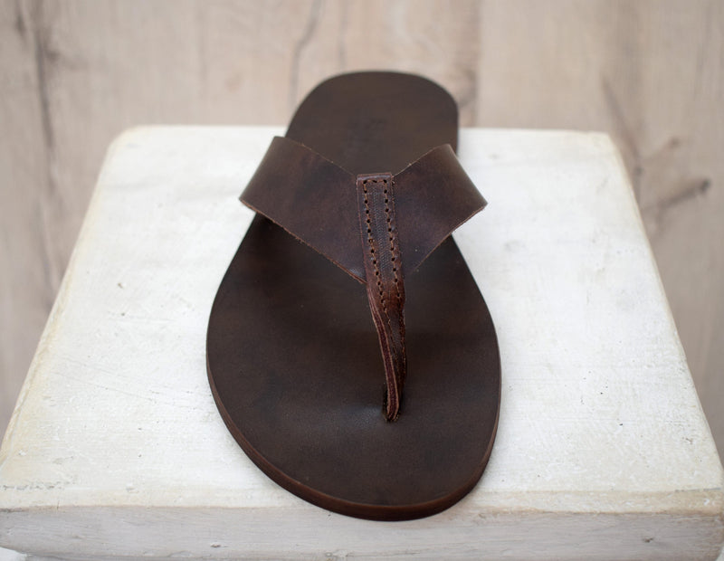 Flip flop Greek Leather sandals Men, brown Color, Gift For Men, Handmade Sparta High Quality Genuine Leather sandals,
