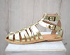 Gold mens Movie and Theater gladiator sandals