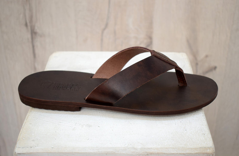 Flip flop Greek Leather sandals Men, brown Color, Gift For Men, Handmade Sparta High Quality Genuine Leather sandals,