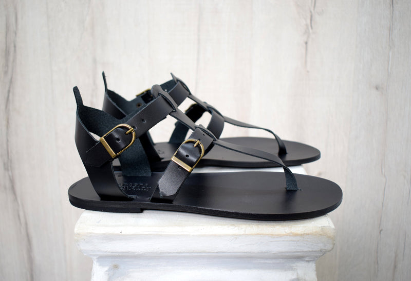 Men's gladiator leather sandals.