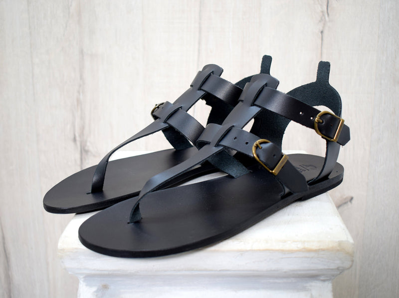 Men's gladiator leather sandals.