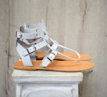 Greek Roman leather sandals for men