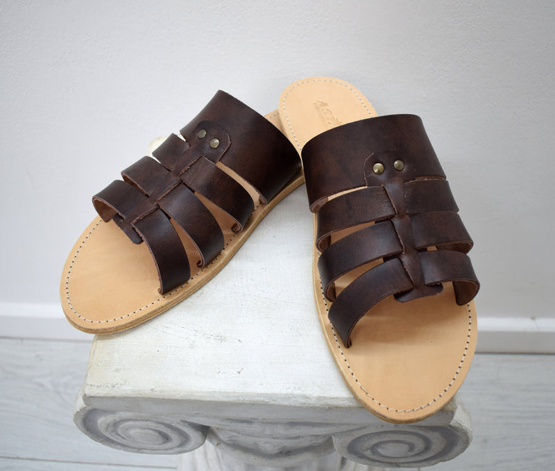 Men's Handmade leather sandals, High Quality Genuine Leather.
