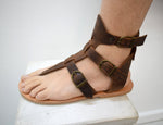 Gladiator white Men Sandals, Handmade Sparta Sandals, Genuine Leather sandals, Movie and Theater gladiator sandals, Sandals for Party