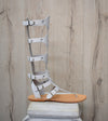 White Gladiator Roman Men Grecian Spartan Sandals