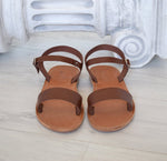 Greek handmade, Brown sandals, High Quality Genuine Leather, handcrafted leather, Roman sandals, Spartan leather sandals, ANTIPAROS