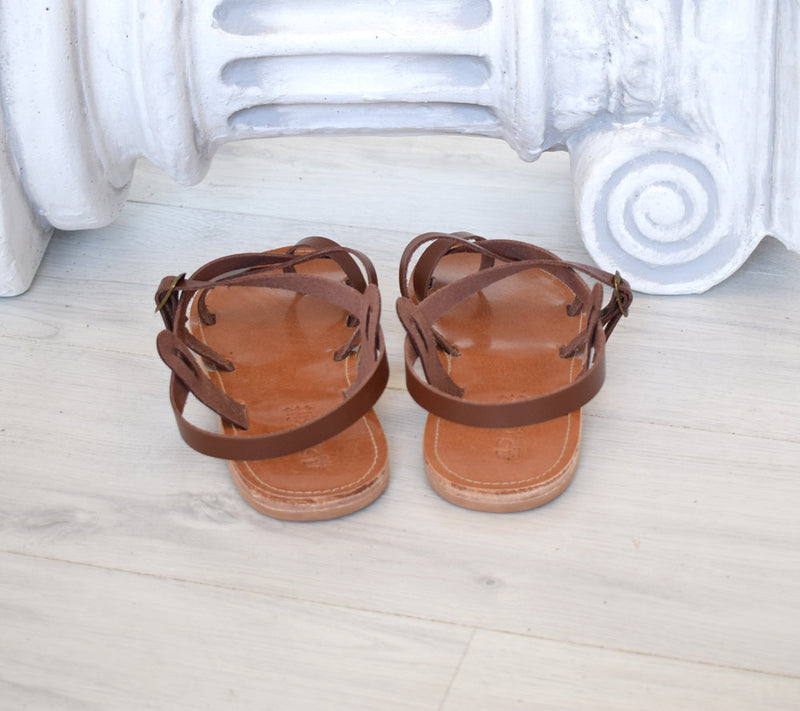 100% Leather Roman Jesus Sandals Men Strap Handmade US (5-16) EU (36-50)  Model9 | eBay