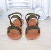 Ancient Greek sandals, Spartan leather sandals, handmade sandals, handcrafted leather, khaki sandals ARTEMIS